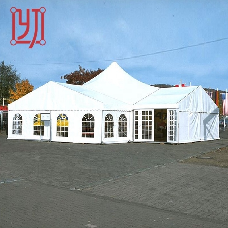 20x30 high peak mixed marquee aluminum tent for wedding event