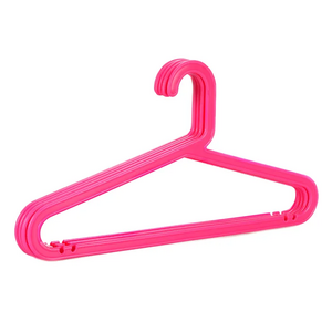 Plastic coat hanger and customized color clothes hanger with plastic garment hanger