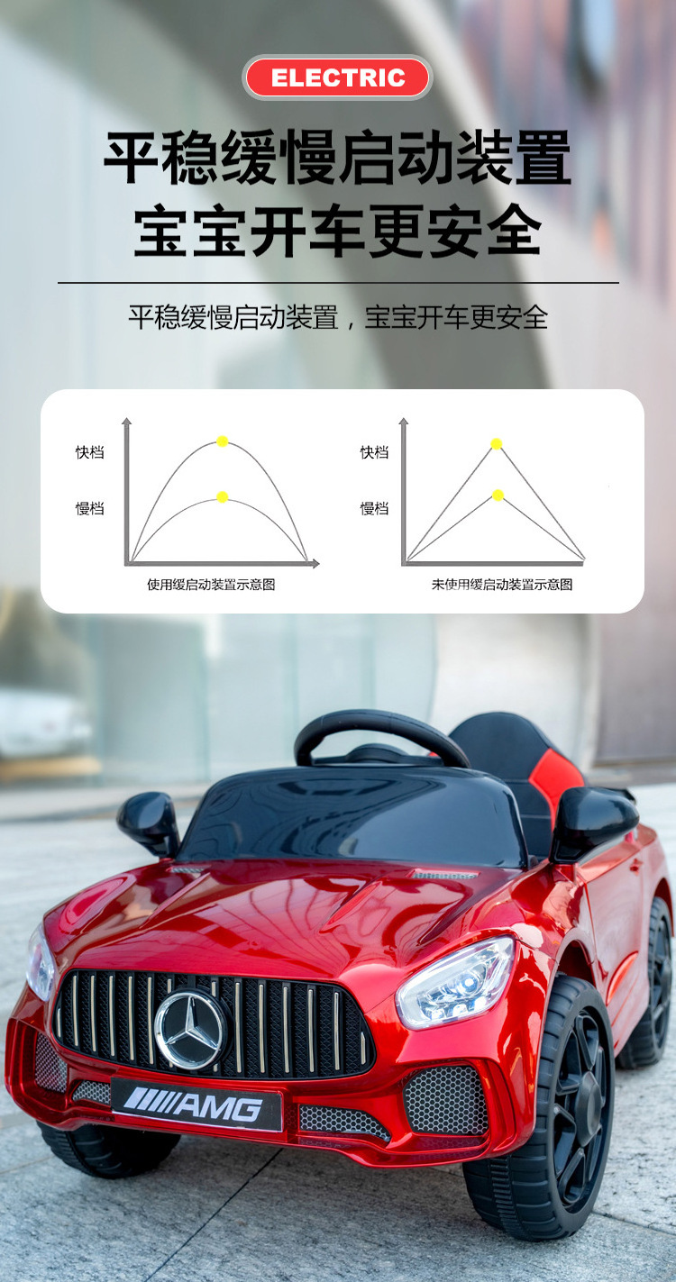 Children's car four-wheel remote control electric car gift wholesale men and women baby can sit people toy car swing stroller