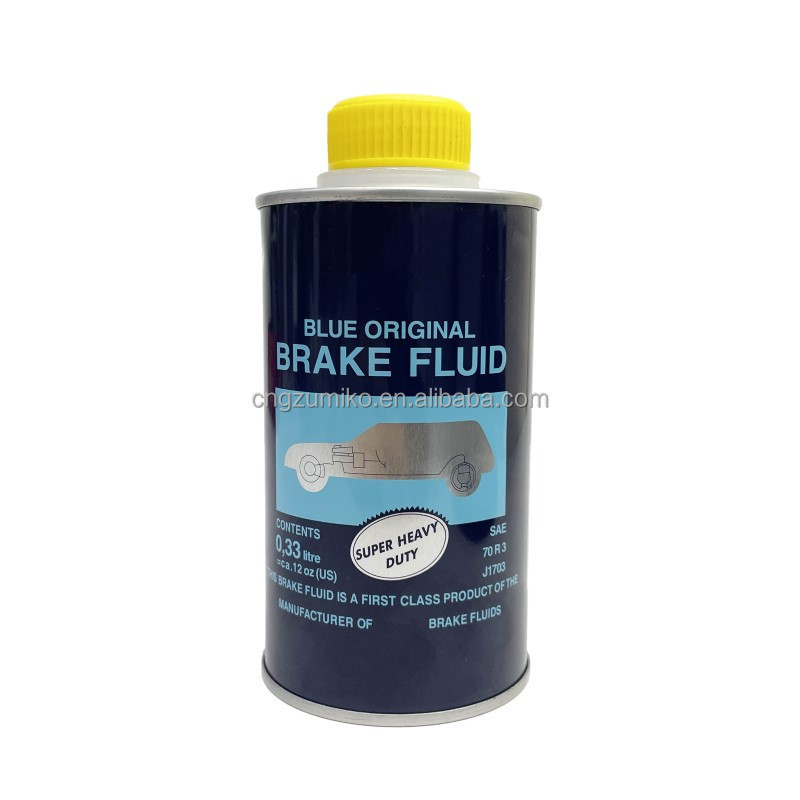 330ml blue original car brake lubricants metal can brake fluid dot3 customizable dot4  oil