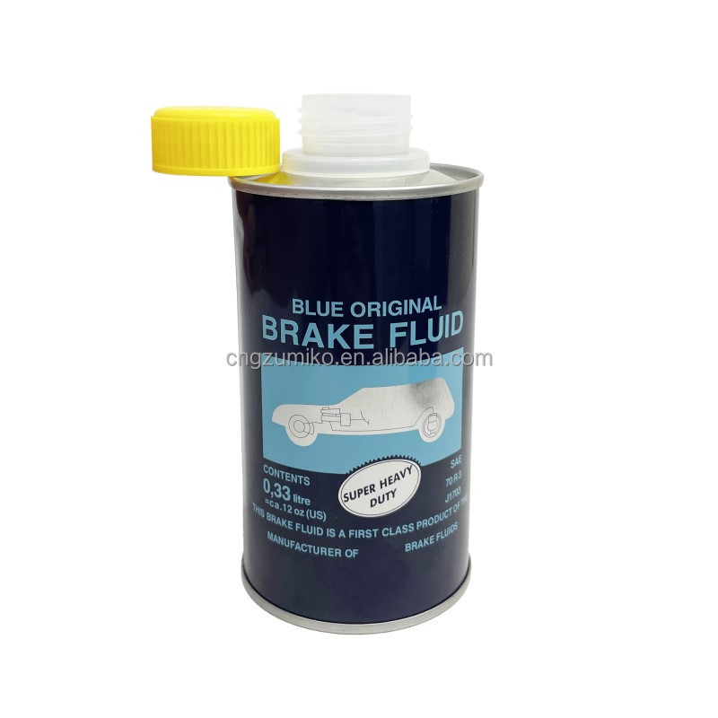 330ml blue original car brake lubricants metal can brake fluid dot3 customizable dot4  oil