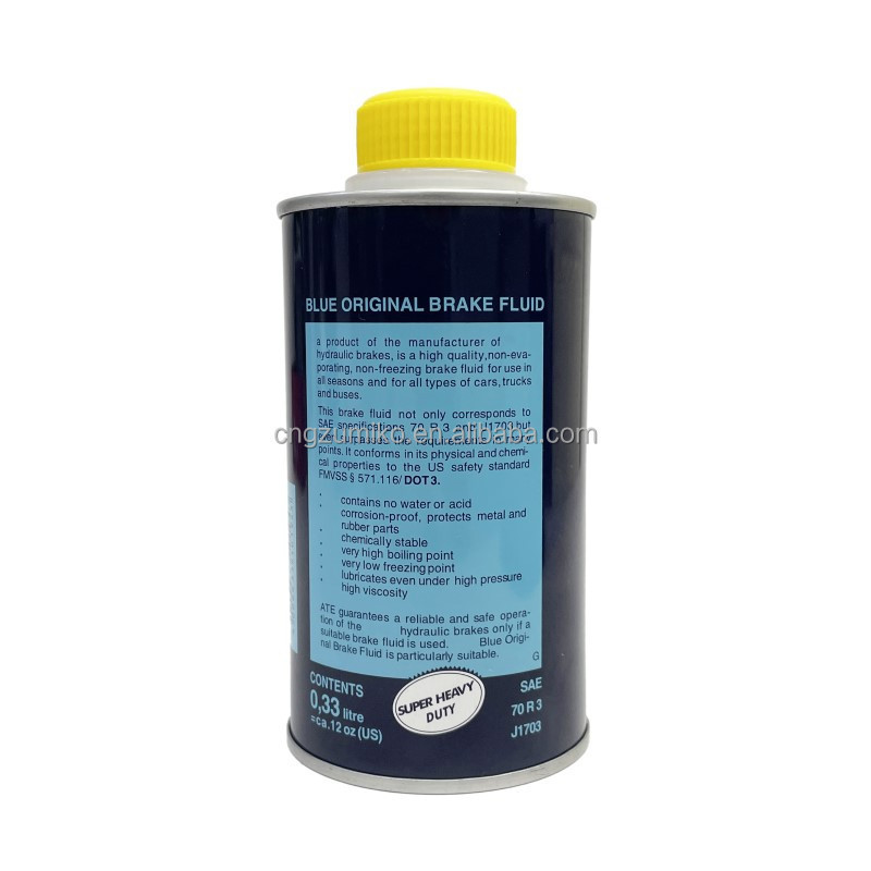 330ml blue original car brake lubricants metal can brake fluid dot3 customizable dot4  oil