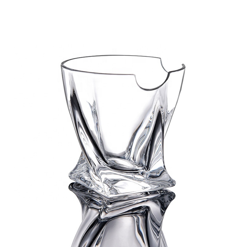 N27 crystal clear glass whiskey cigar glass tumbler cup with cigar holder