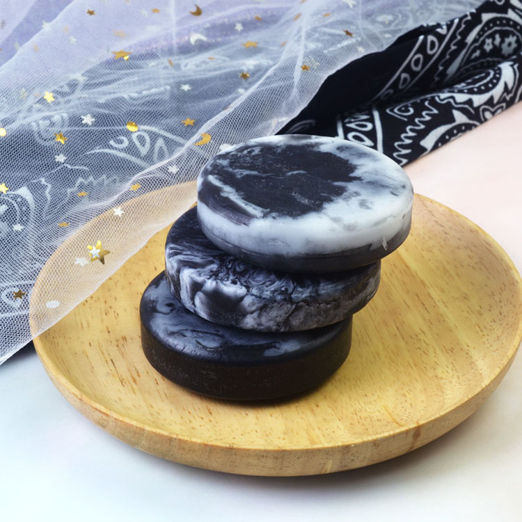 Custom OEM Natural Bamboo Charcoal Soap Skin Care Treatment Slimming Blackhead Remover Oil Control Face Soaps