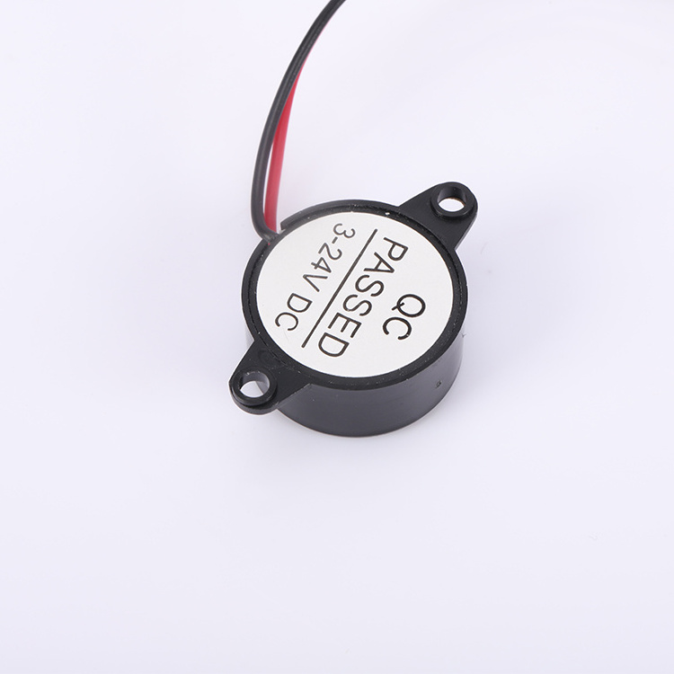 2312  DC 12V 24V Active Min loud sound Micro wire Piezo Buzzer  with small semicircle