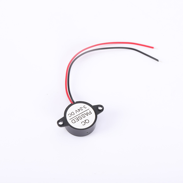 2312  DC 12V 24V Active Min loud sound Micro wire Piezo Buzzer  with small semicircle