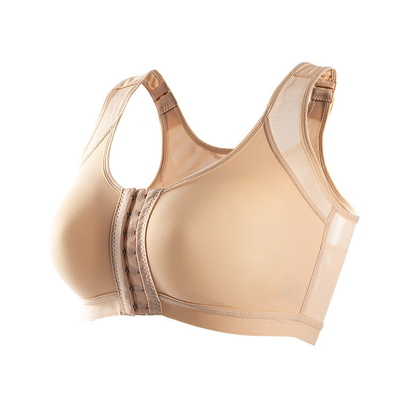 FF1745 Women Wireless Back Support Bra Compression Full Coverage Brassiere Front Closure Sports Bra