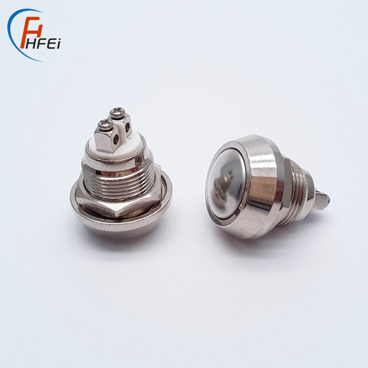 12mm selector metal 2 pin led 12mm 12v waterproof mini push button switch button car