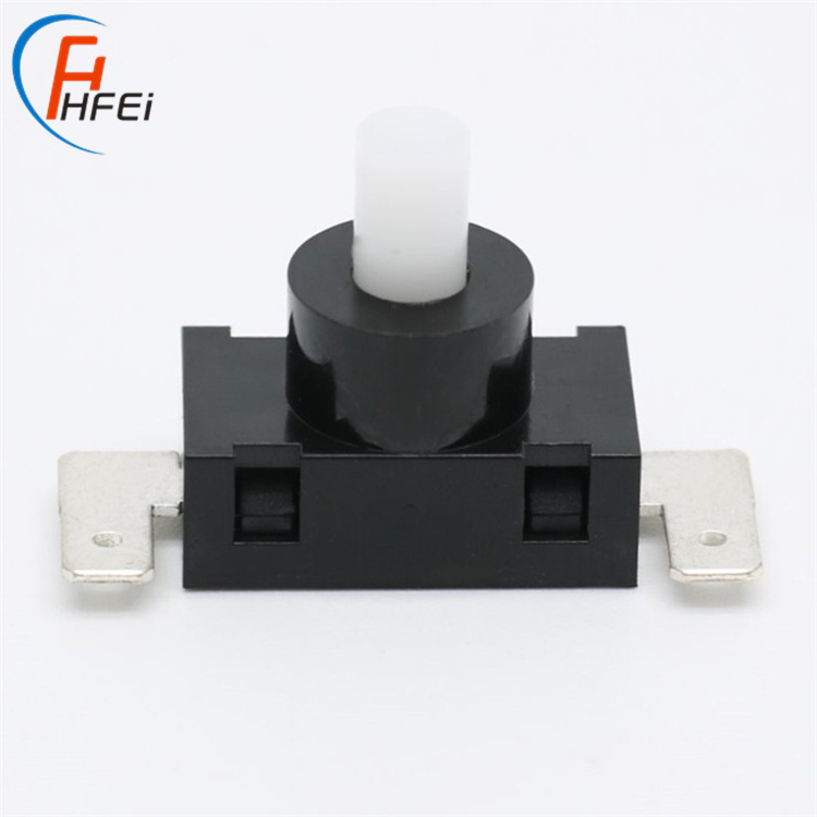 mini push button foot switch plastic 2 pin low voltage t85 flashlight hoist push button switch