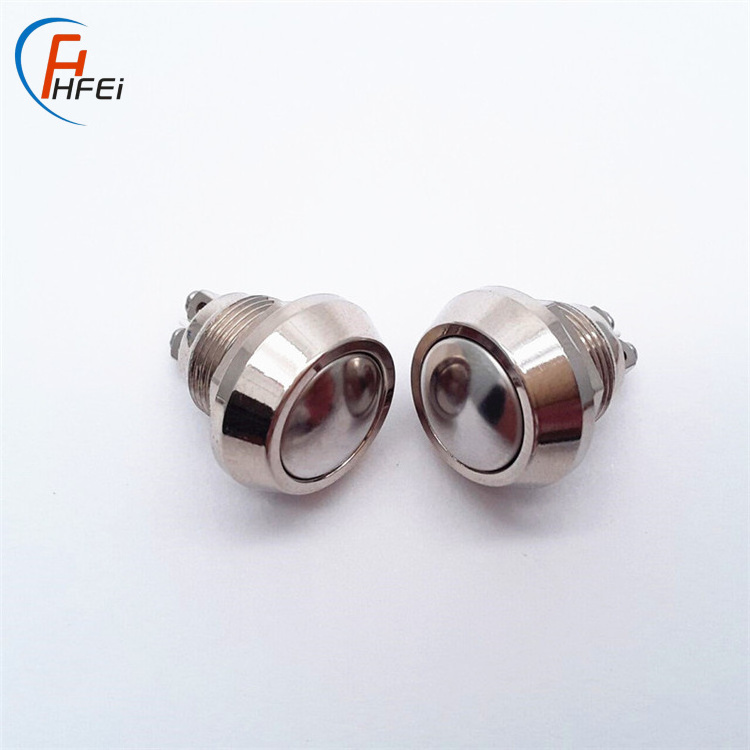 HF hot sell 12mm Momentary Start Horn Button Stainless Steel Metal Push button switch