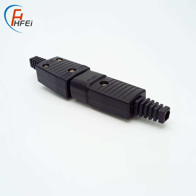 HF iec c14 plug to c13 socket 10a iec 3 pins 16A male and female industrial connector plug and socket iec c13