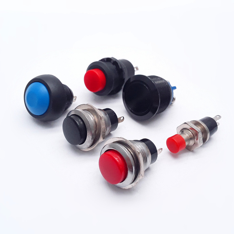 waterproof momentary led self lock plastic metal power button different types of push button switch