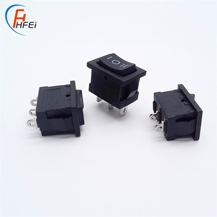 Haifei 10*15 15*21 2 pins 3 pins  kcd1 10a 250v rocker switch t85 mini rocker switch