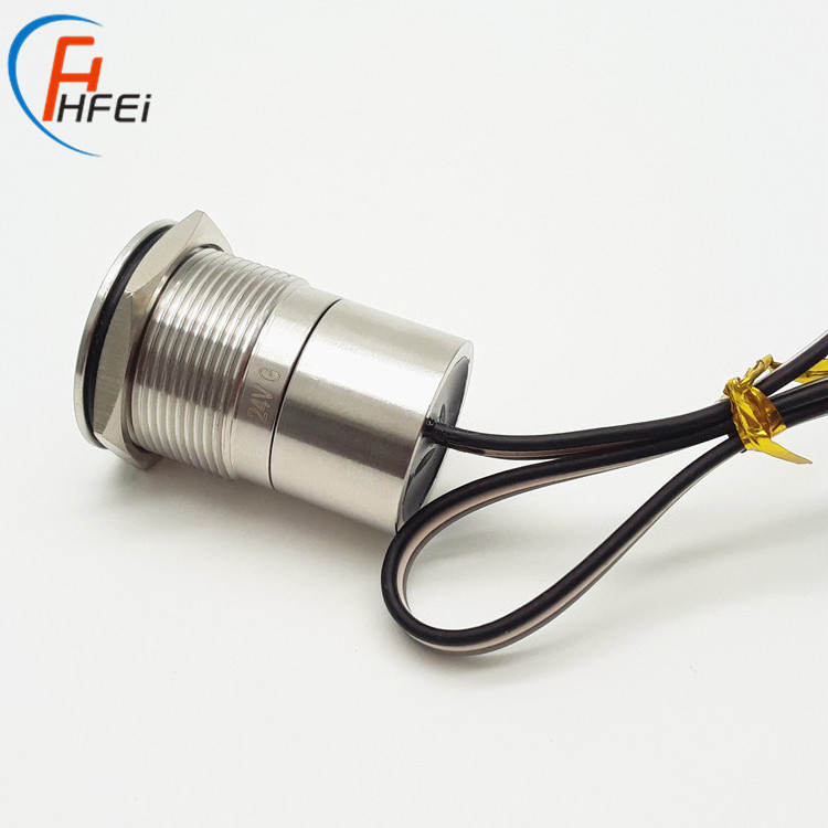 16mm 19mm 22mm 25mm ip68 electric steel waterproof touch switch led latching on off piezo switch