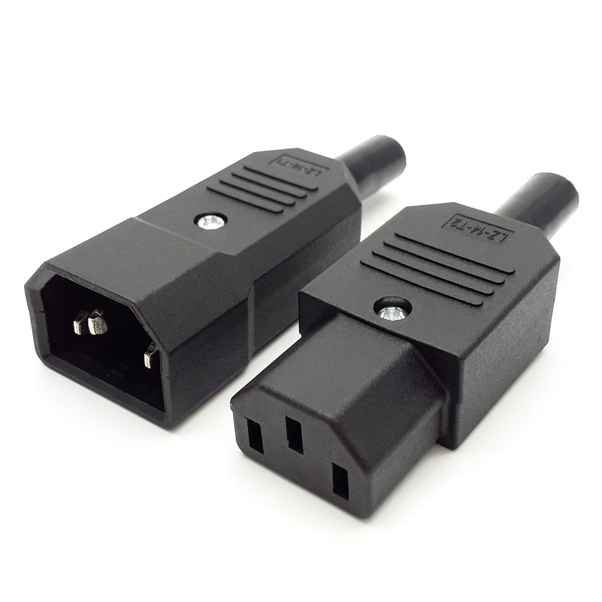 Power cable connectors male and female C13 and C14 wire electrical terminal battery power connector