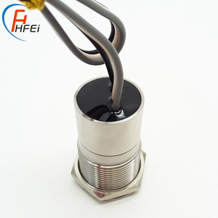 19mm latching or momentary touch light switch ip68 piezo electric stainless waterproof piezo switch