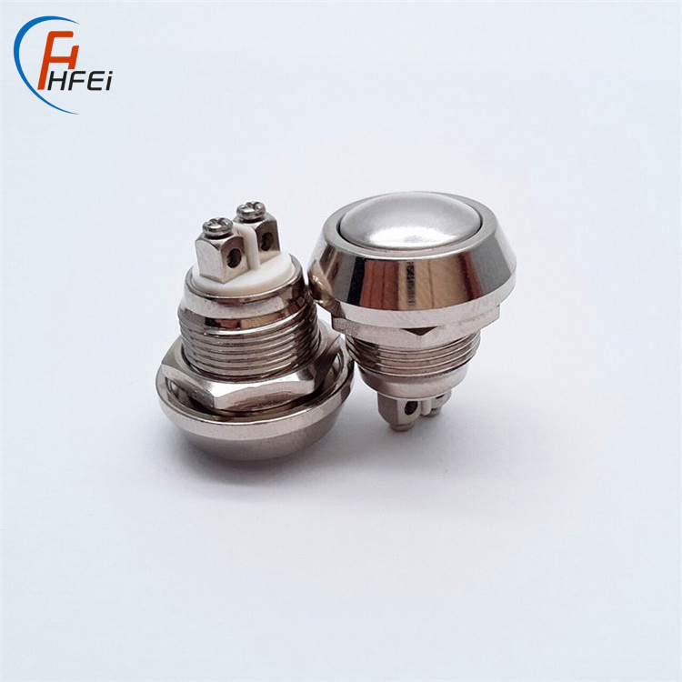 12mm selector metal 2 pin led 12mm 12v waterproof mini push button switch button car