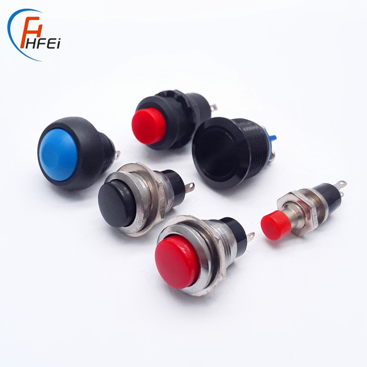 12mm la38 PBS-11A 11B mini selector momentary self-locking plastic 220 volt push button switch for toys