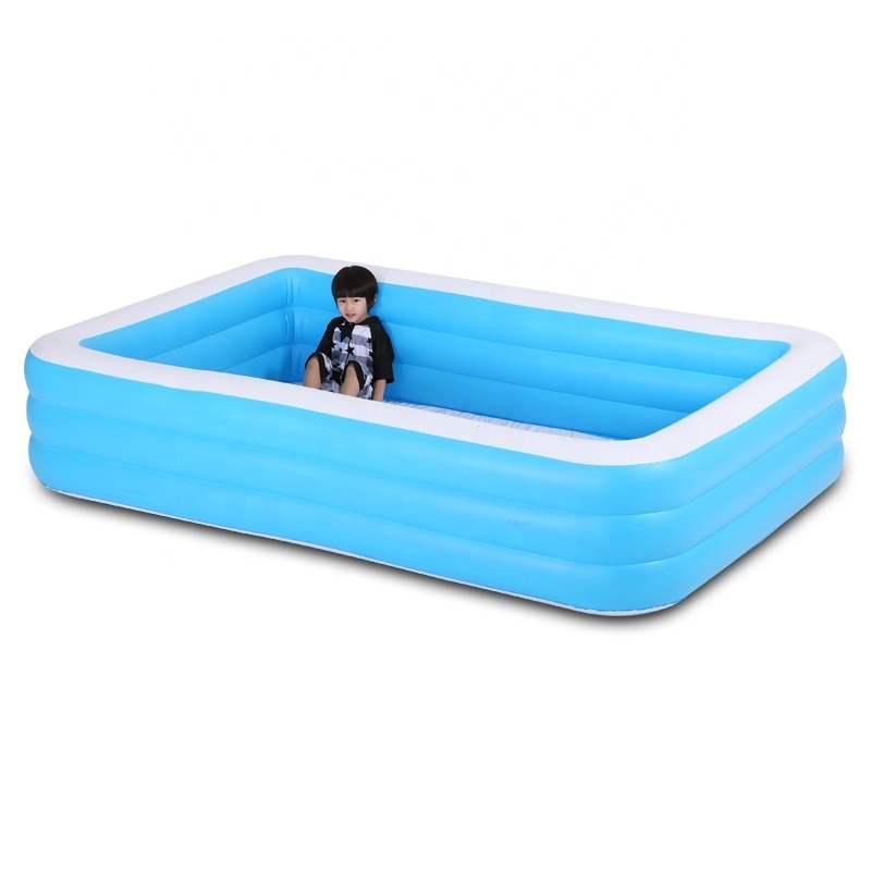 2.62m Plastic Portable Adult Size Inflatable Square Family Swimming Pool