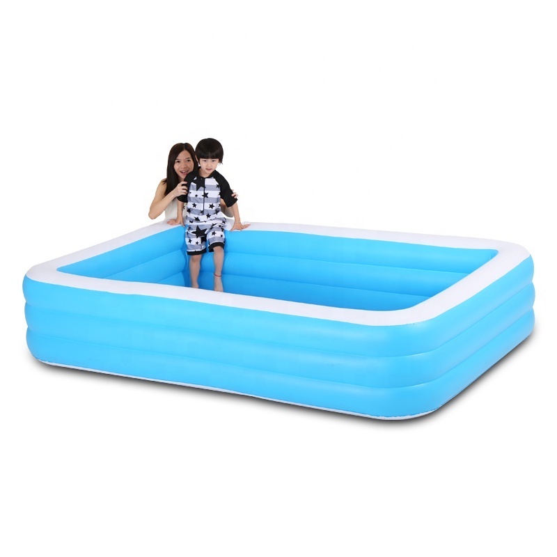 2.62m Plastic Portable Adult Size Inflatable Square Family Swimming Pool