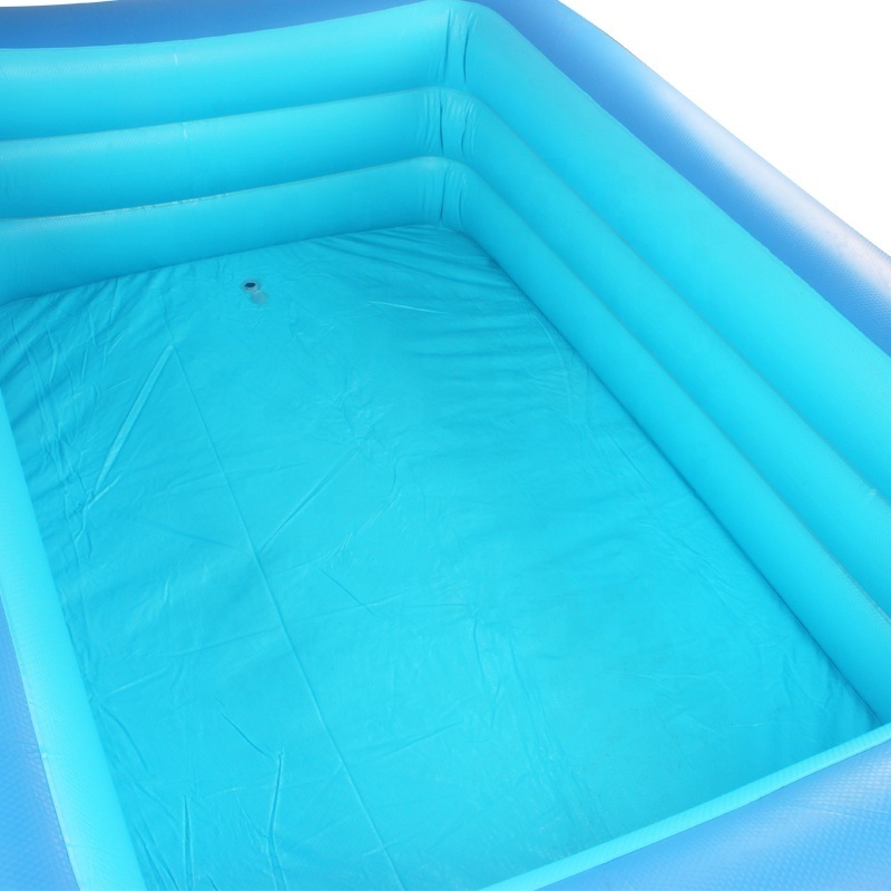 Best Selling Blue Plastic Rectangular Ready Inflatable Adult Swimming Pool Outdoor