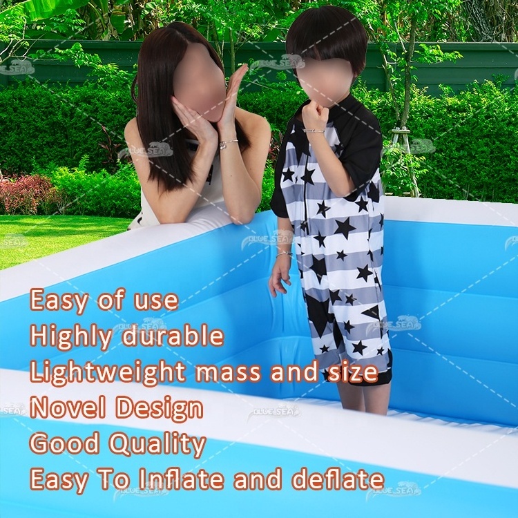 BS-Rp portable mini swimming pool hard plastic kids rectangular pool with slide automation