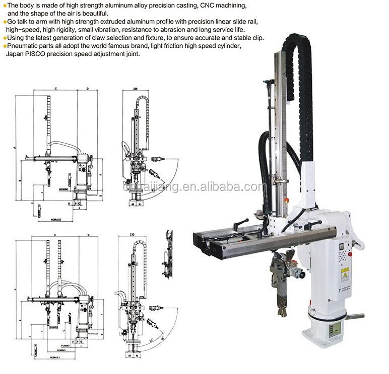 low cost industrial cnc robotic arm 6 axis 3kg