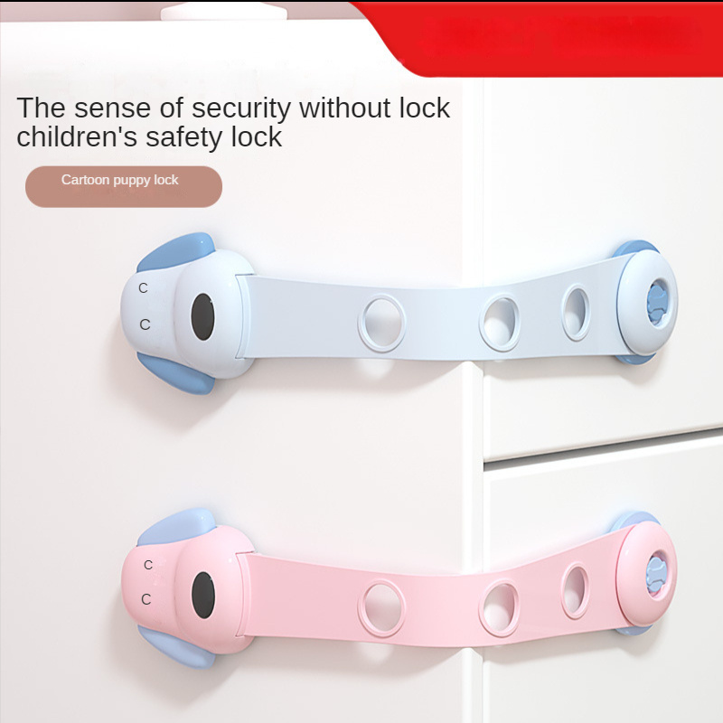 4-piece Set Adjustable Strap Kids Cabinet Lock Childproofing Baby Safety Locks For Babies Fridge Cabinets Drawers