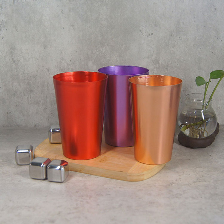 Stainless Steel Cocktail Mug Creative Metal Wine Aluminum Cups Bar Restaurant Champagne Beer Mug Metal Goblet