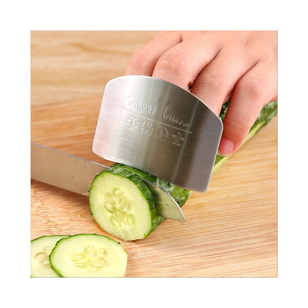 Kitchen Accessories Stainless Steel Guard Chop Safe Slice Knife Finger Hand Protector for cutting