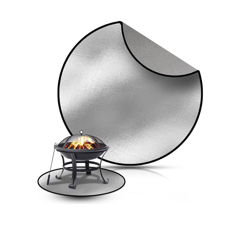 Custom 11 24 30 Inches Round Fireproof Outdoor Camping BBQ Lawn Mat Fire Blanket Gas Fire Grill Mats Fire Pit Mat