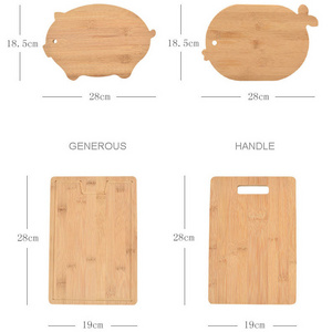 Animal Pig Shaped  Irregular Wood Chopping Board Breakfast Pizza Bread Cutting Board Kitchen Bamboo Chopping Blocks Cutting Food