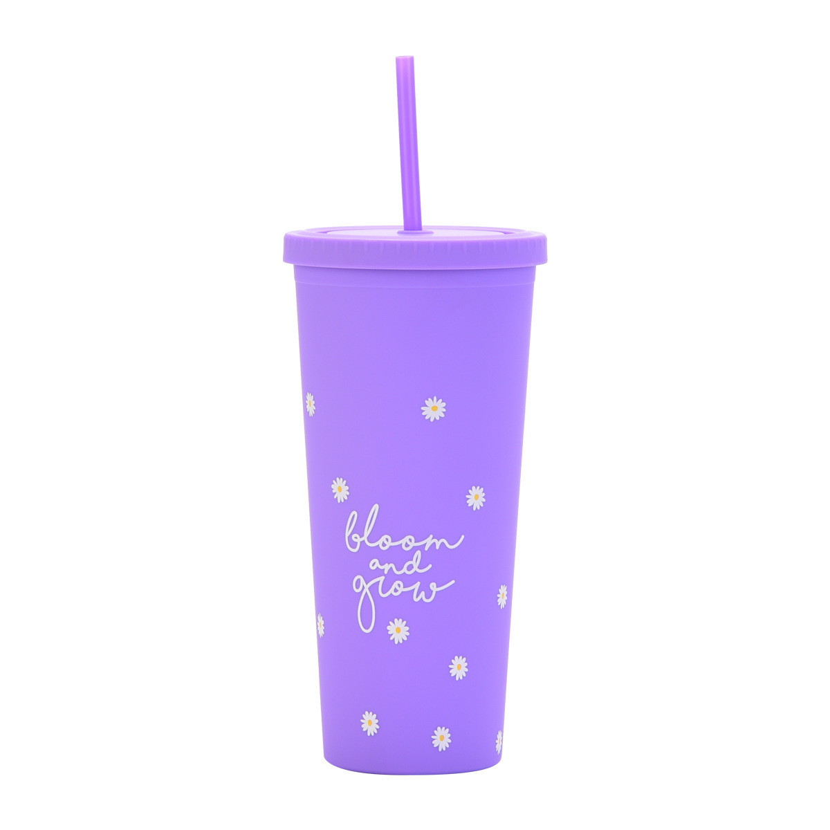 700ml New Plastic Creative Fashion Pattern Straw Cold Water Handy Cup Drink Tumbler 24OZ with lids