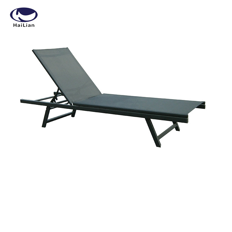 Garden folding aluminum outdoor lounge chair lightweight portable sun lounger with wheels