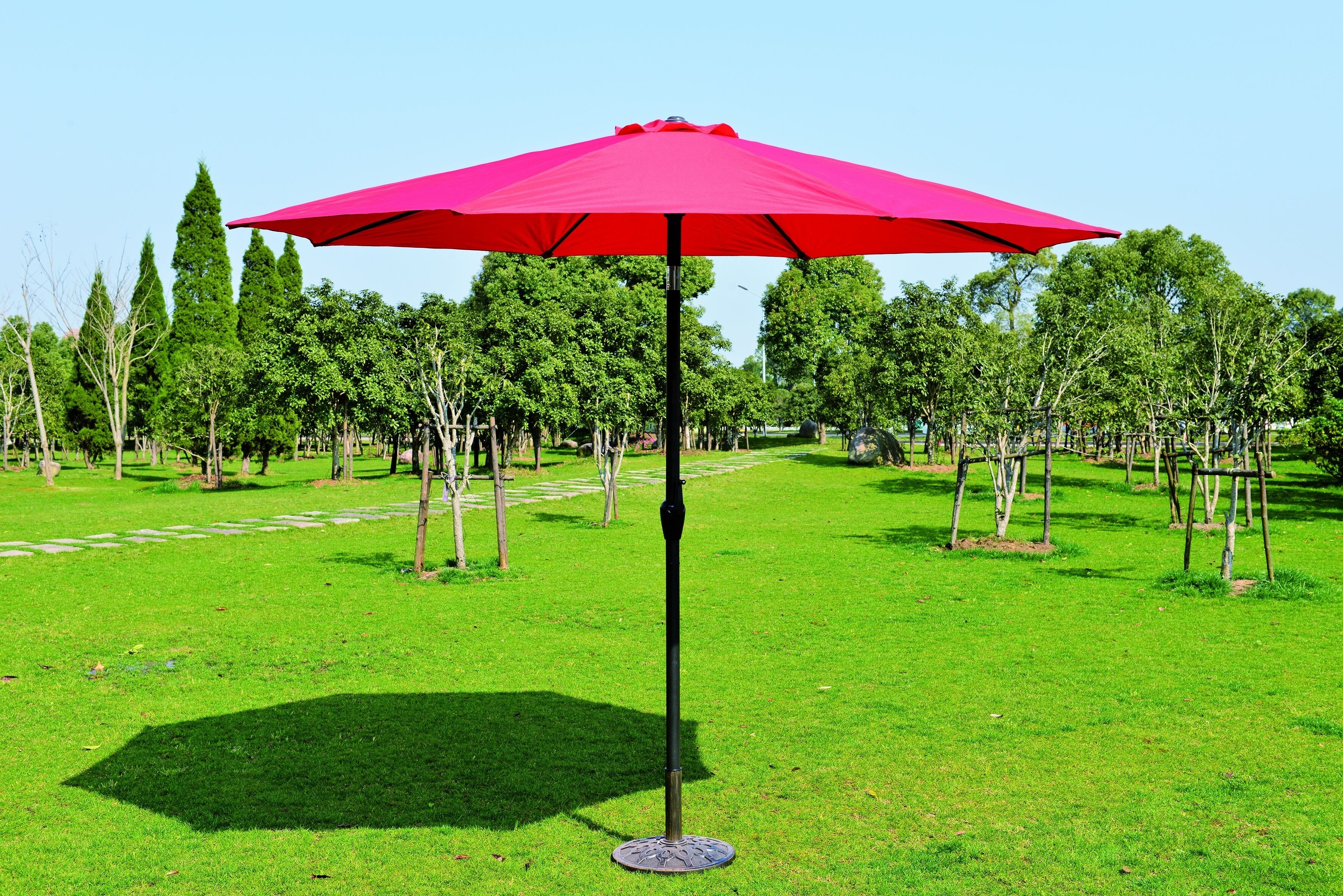 High quality outdoor furniture big large size umbrella parasol with base for sunshade party