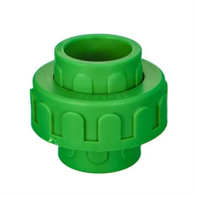 PPR Material Hot Sale Pure Plastic PPR Pipe Fittings Green Color PPR Fitting Union