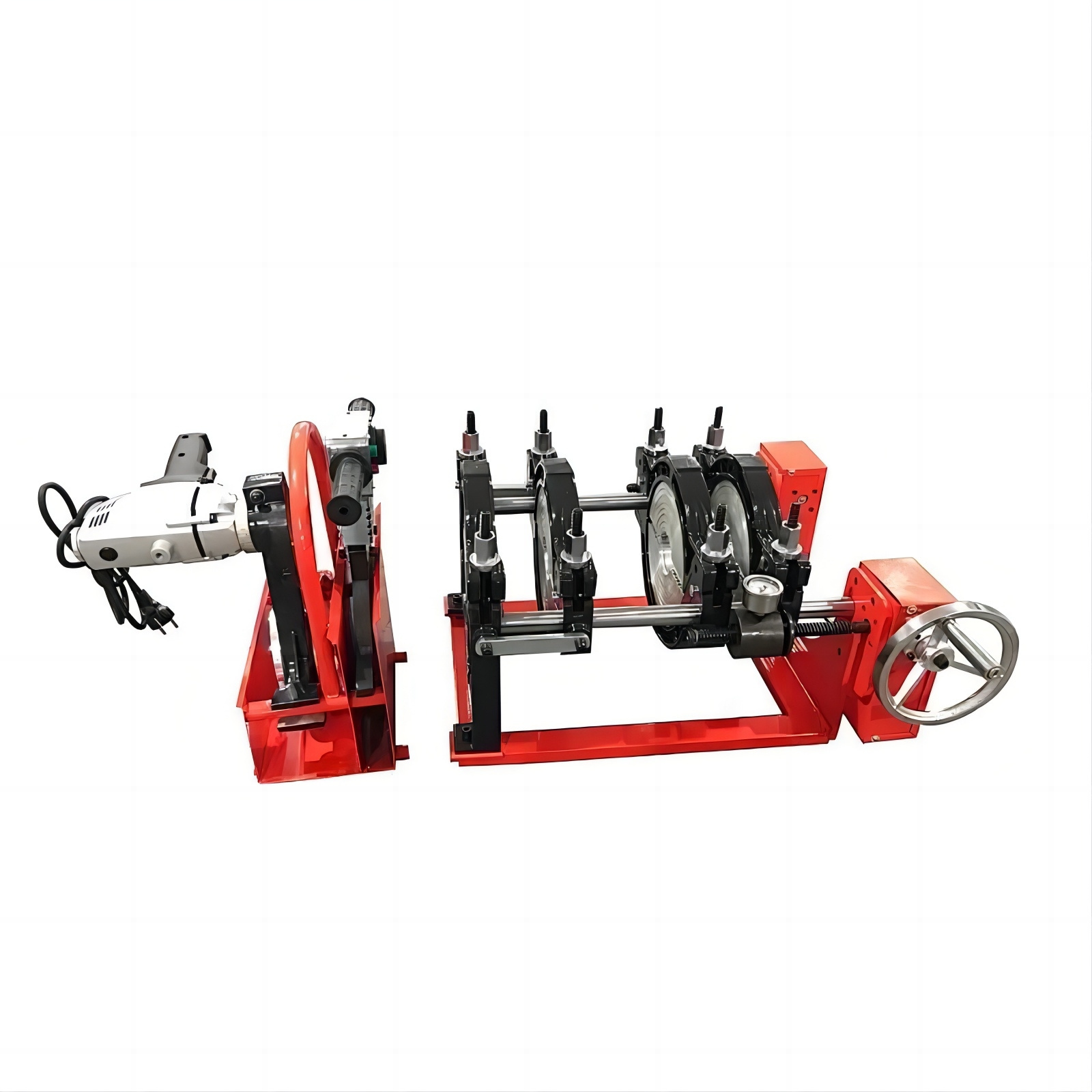 High Impact Customized Red 63-1000mm HDPE Pipe Fittings Butt Welding Making Machine