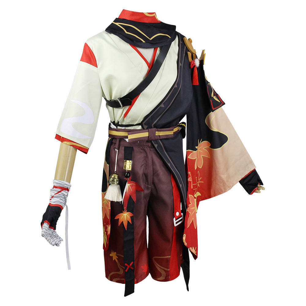 Game Genshin Impact Kaedehara Kazuha Cosplay Costume Halloween Carnival Samurai Full Set Women Dress Includes Wig Anime