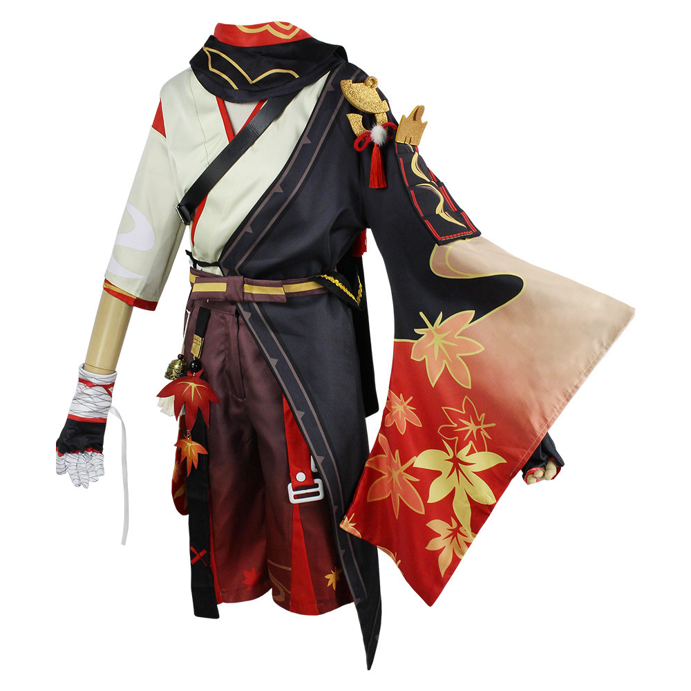 Game Genshin Impact Kaedehara Kazuha Cosplay Costume Halloween Carnival Samurai Full Set Women Dress Includes Wig Anime