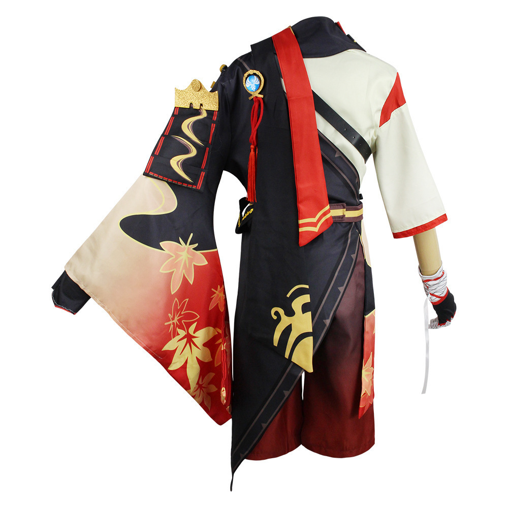 Game Genshin Impact Kaedehara Kazuha Cosplay Costume Halloween Carnival Samurai Full Set Women Dress Includes Wig Anime