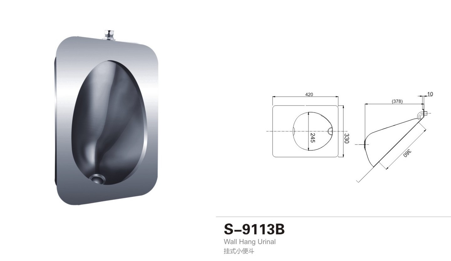 Bathroom Use Wall Hung Urinal Design,Stainless Steel Urinal