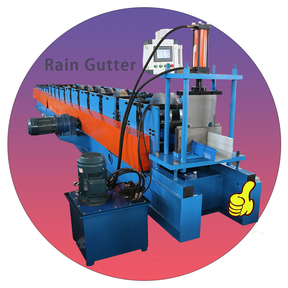 5'' box k style metal rain gutter roll forming making machine