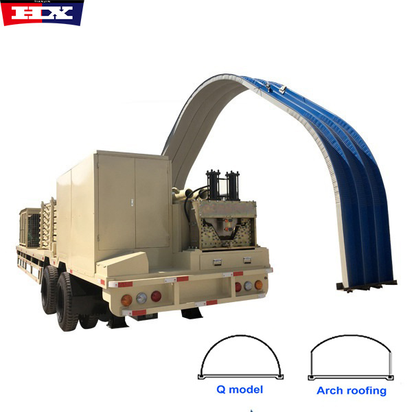 HX Self supporting 610 arch roofing long Q K span machine