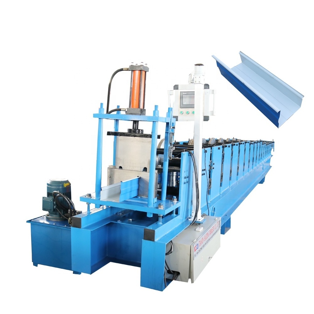 5'' box k style metal rain gutter roll forming making machine