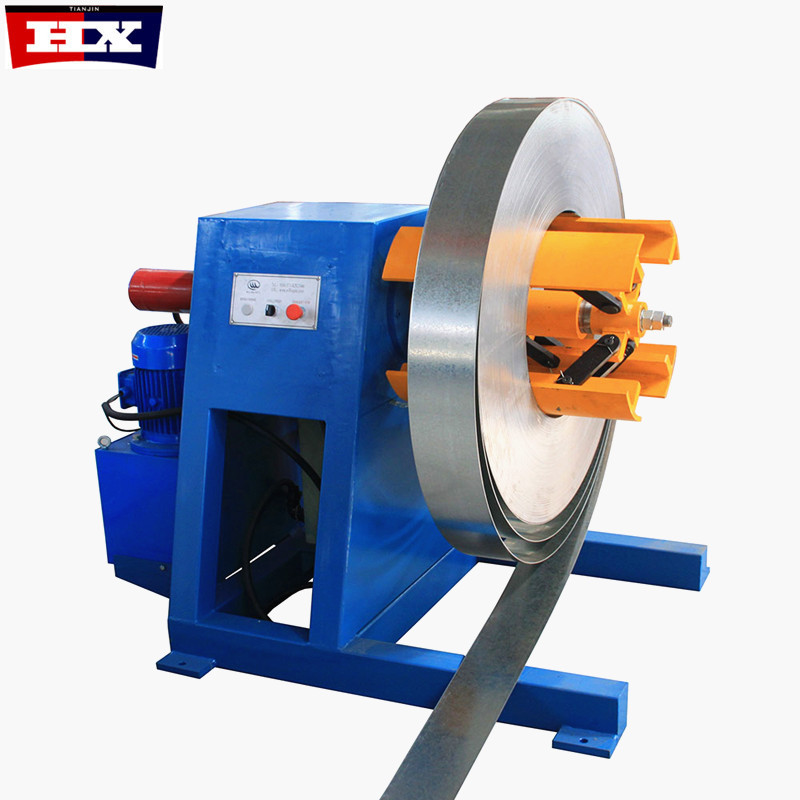 Electric and hydraulic uncoiler uncoiling machine