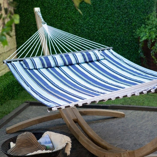 Designer Spring Spreader Bars And Pillow Outdoor Hammock Bed Double Cotton Hammock