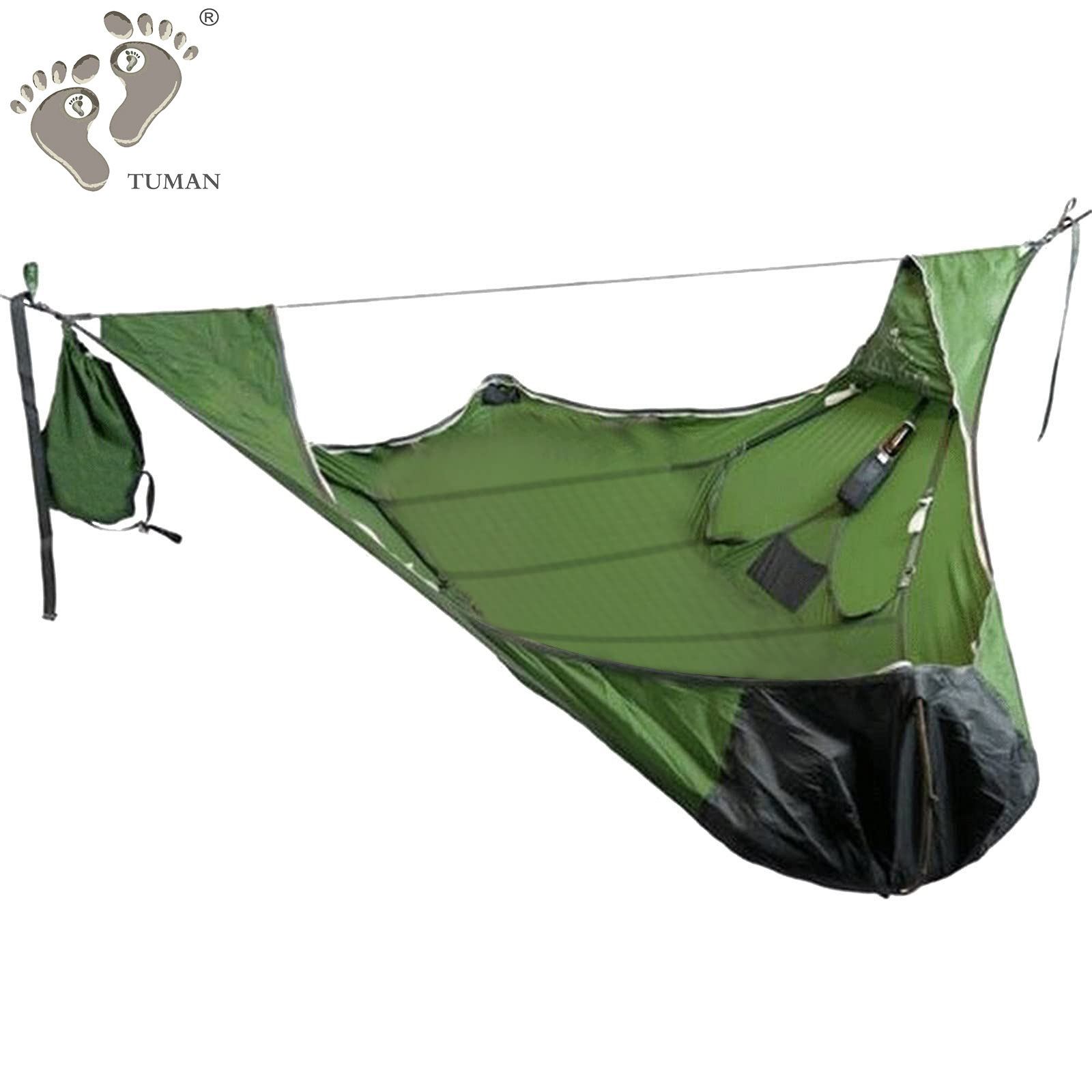 Hottest Sale Designer Outdoor Hammock Suspension Kit Green Sleeping Camping Hammocks