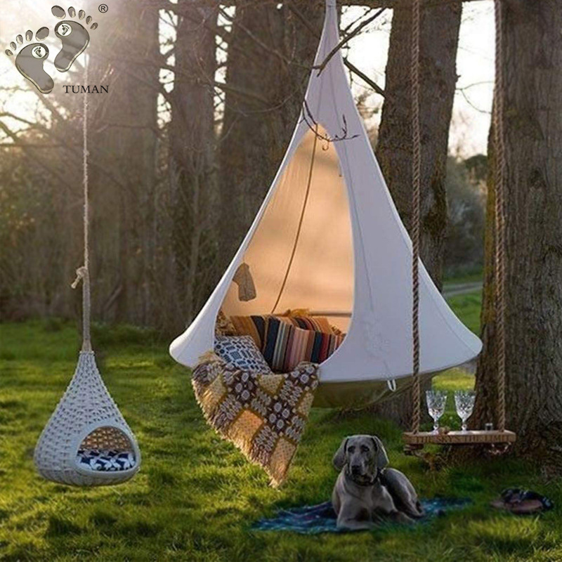 Wholesale Hot Sale Garden Oxford Waterproof Triangle Hanging Tent Outdoor Tree Tent