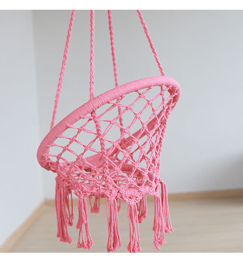 Longsen Garden Decoration Macrame Patio Swings Indoor Outdoor Patio Decor Hanging with Tassels Hanging Swing Chair