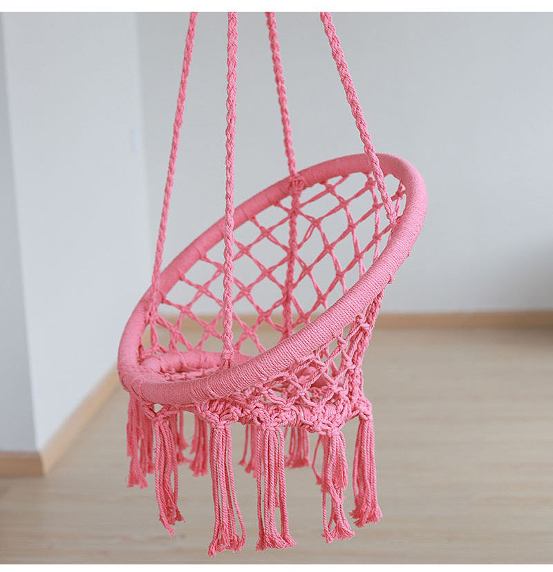 Longsen Garden Decoration Macrame Patio Swings Indoor Outdoor Patio Decor Hanging with Tassels Hanging Swing Chair